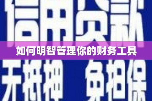 合浦如何明智管理你的财务工具