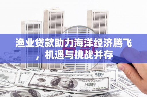 合浦渔业贷款助力海洋经济腾飞，机遇与挑战并存