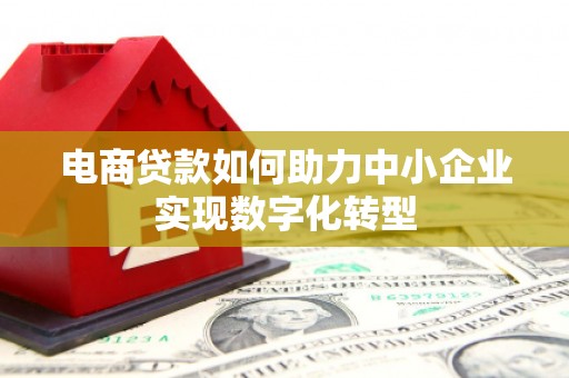合浦电商贷款如何助力中小企业实现数字化转型