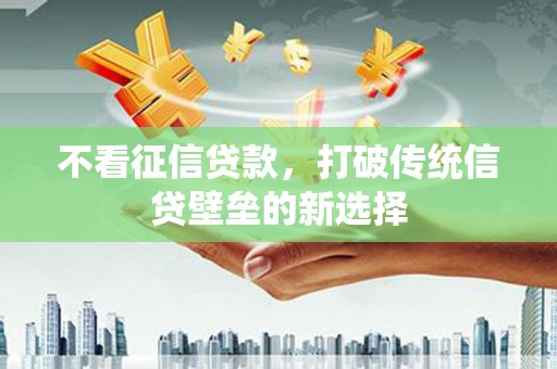 合浦不看征信贷款，打破传统信贷壁垒的新选择