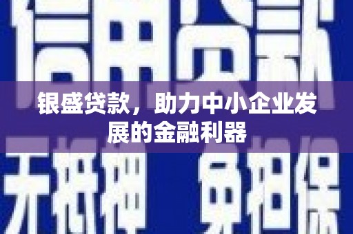 合浦银盛贷款，助力中小企业发展的金融利器
