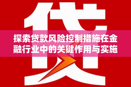 合浦探索贷款风险控制措施在金融行业中的关键作用与实施策略