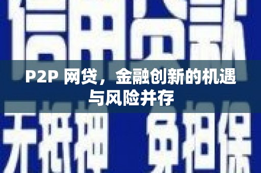 合浦P2P 网贷，金融创新的机遇与风险并存
