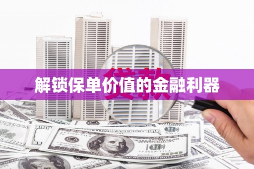 合浦解锁保单价值的金融利器
