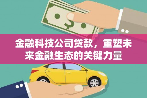 合浦金融科技公司贷款，重塑未来金融生态的关键力量