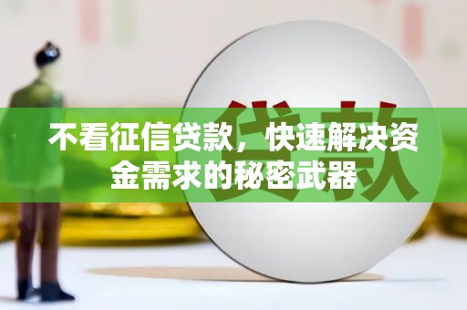 合浦不看征信贷款，快速解决资金需求的秘密武器