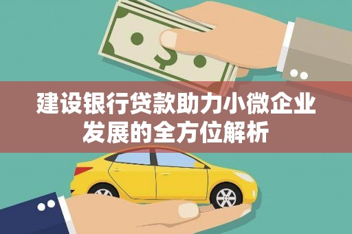 合浦建设银行贷款助力小微企业发展的全方位解析