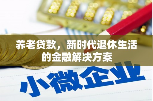 合浦养老贷款，新时代退休生活的金融解决方案